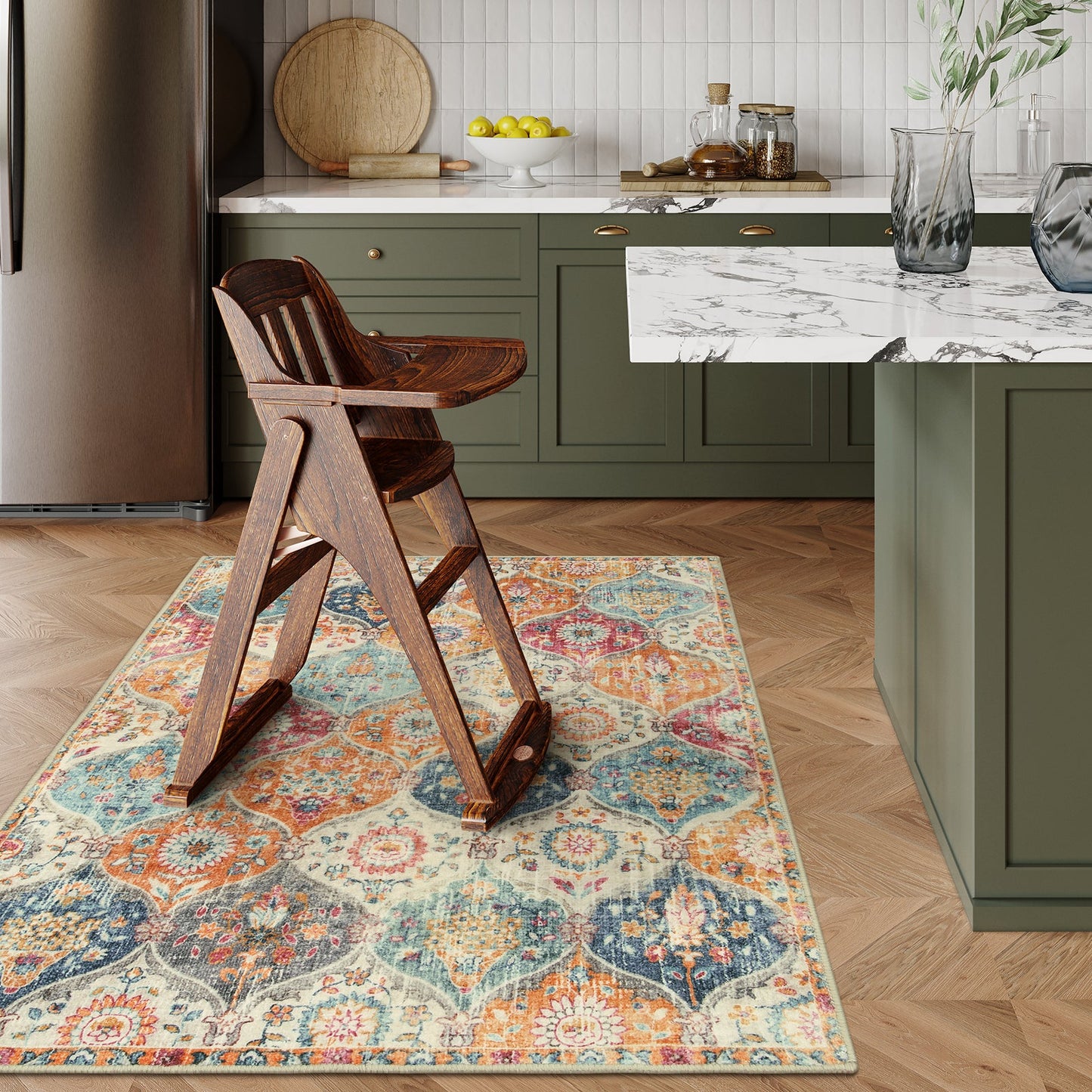 RUG CLEANER Moroccan Trellis Cream/Multi Carpets