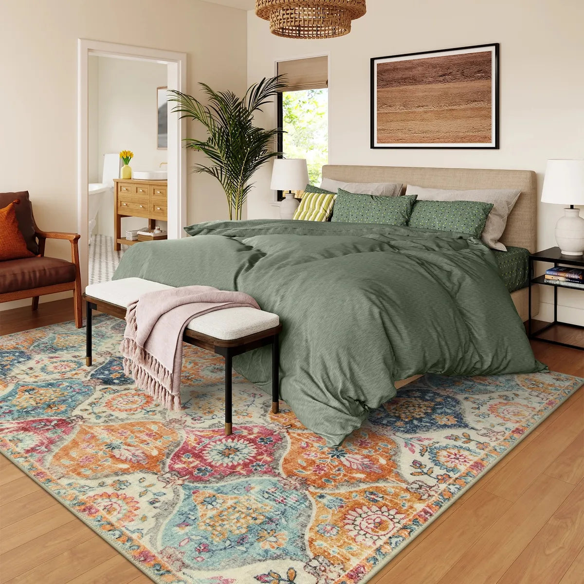 RUG CLEANER Moroccan Trellis Cream/Multi Carpets